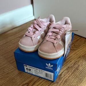 adidas Kids Pink Suede Campus Sneakers NWT